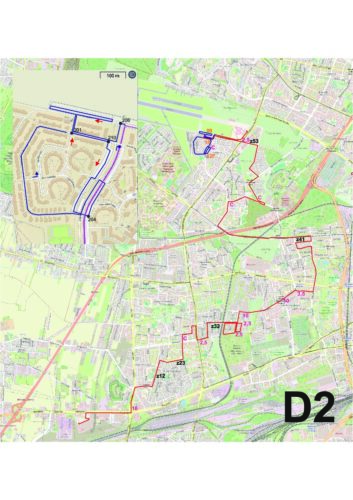 Wzorzec przejazdu D2 – mapa