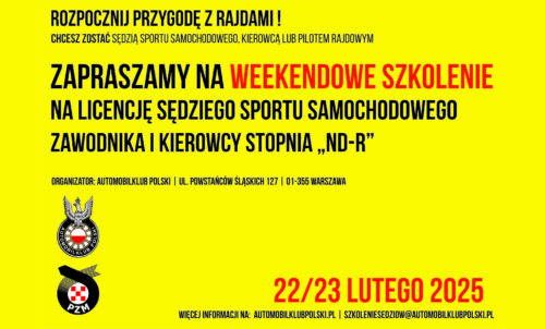 Szkolenie sędziów i zawodników sportu samochodowego